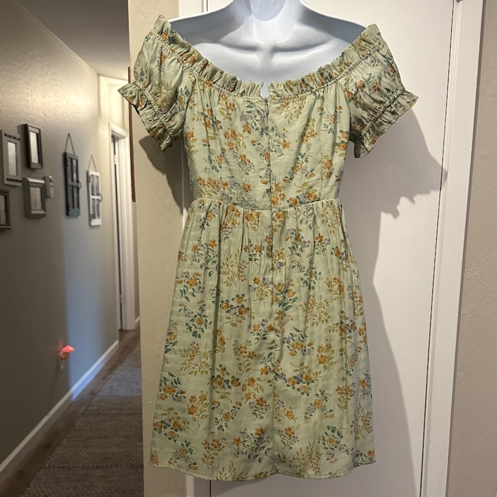 Lulu's All Heart Floral Print Off the Shoulder Minidress - Picture 5 of 5